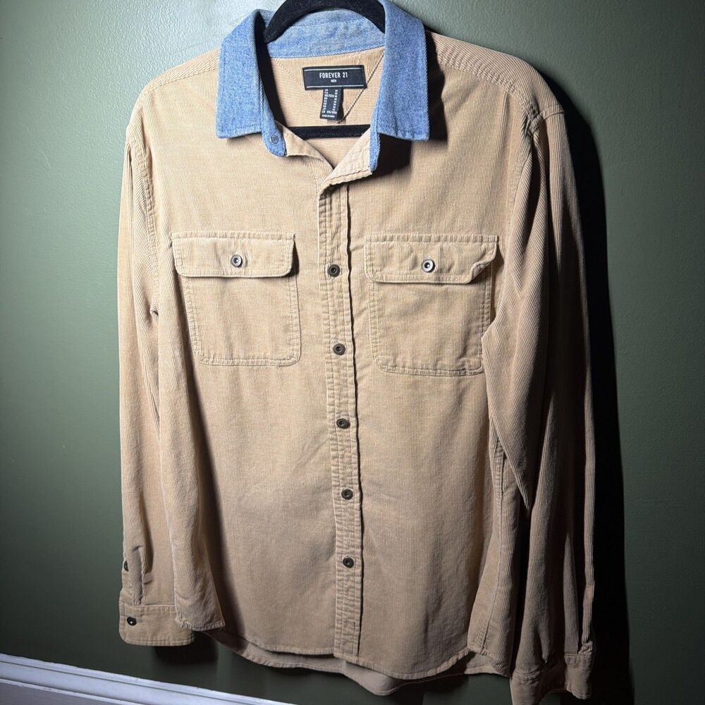 Forever 21 S Long Sleeve Overshirt Men